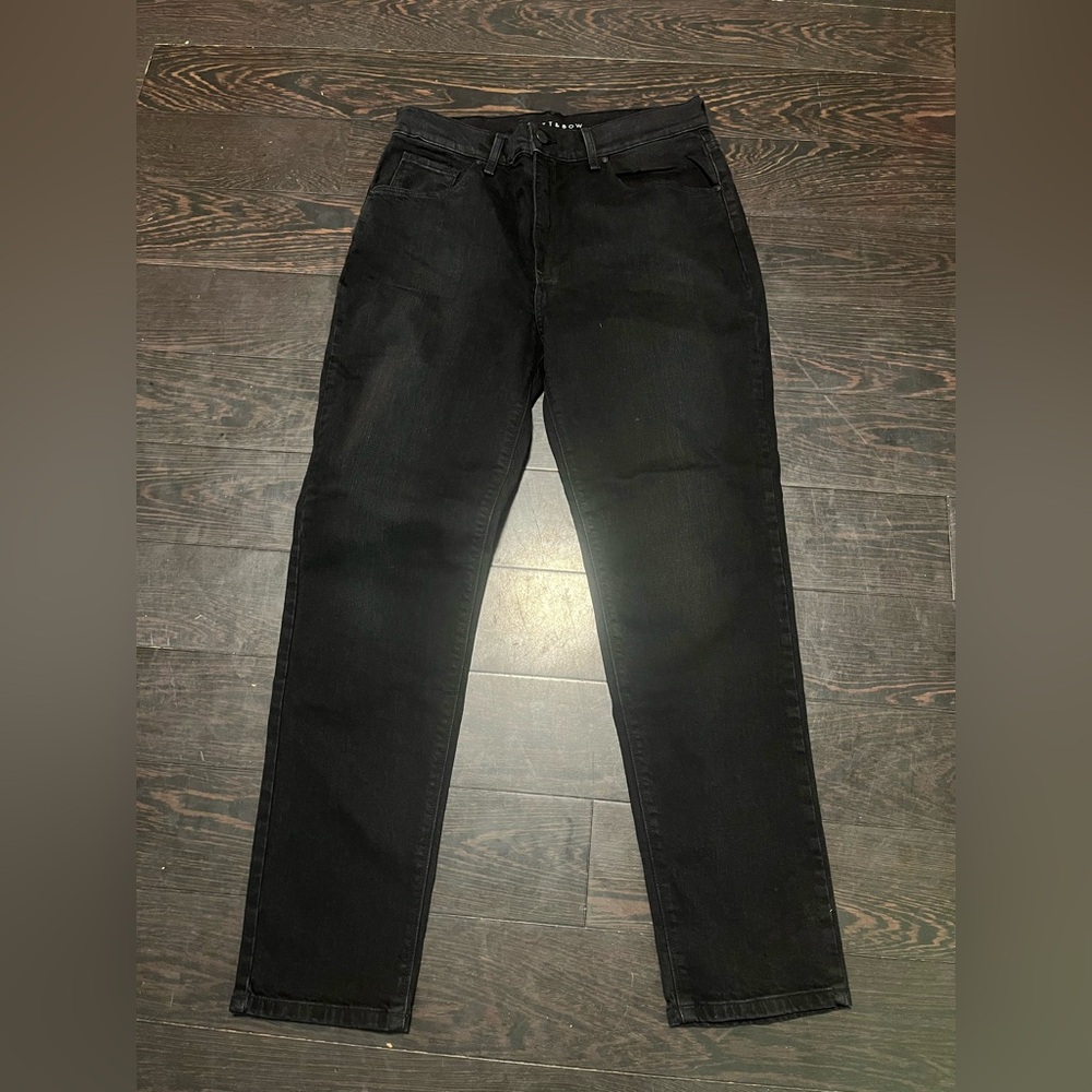 Mott & Bow Womens Black Mom Jeans Size 32